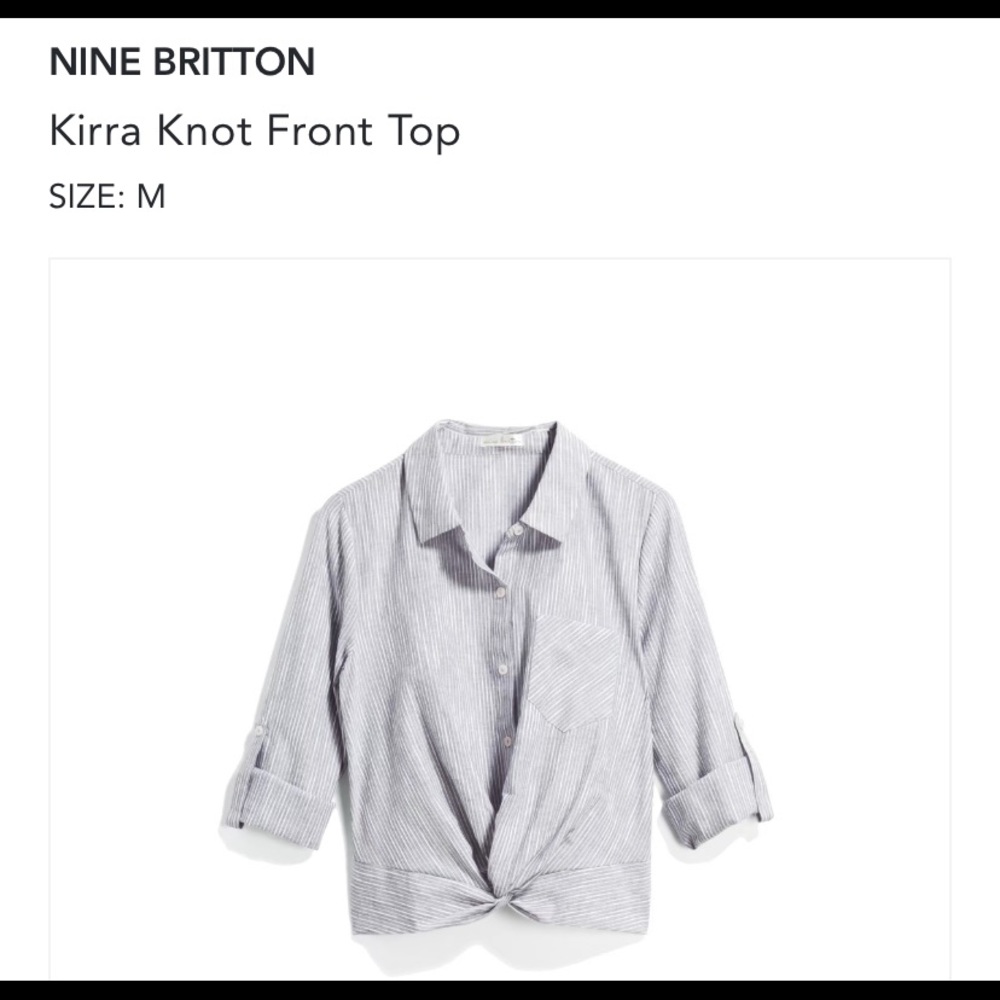 Nine Briton Kira front knot top Size M